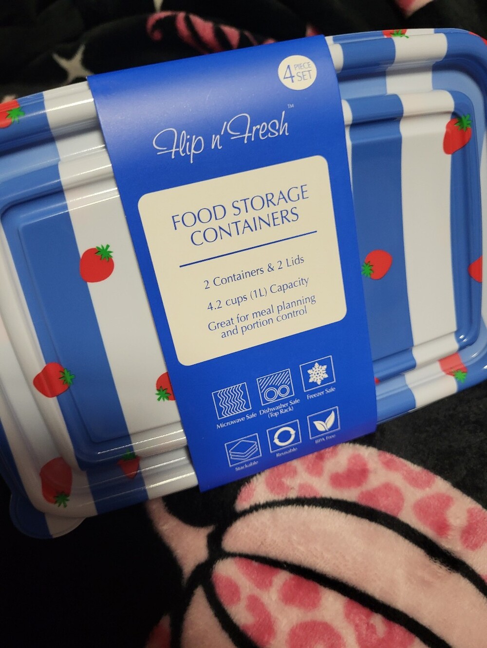Cute Print Food Storage Containers Set 2